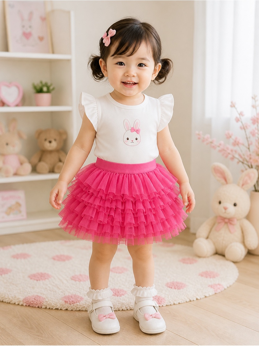 The Children's Place Hot Pink Layered Tulle Skirt